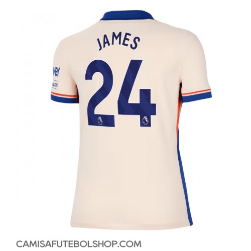 Camisa de time de futebol Chelsea Reece James #24 Replicas 2º Equipamento Feminina 2024-25 Manga Curta